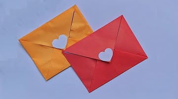 Heart Shape Paper Envelope Making Ideas - Handmade Official Envelopes - Envelope Making Tutorial