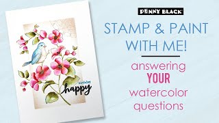 Answering YOUR Watercoloring Questions | Stamp &amp; Paint With Me!