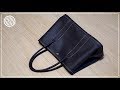 [Leather Craft] Shopper bag making I free PDF pattern