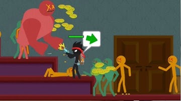 Stickman vs Zombies Update Chapter 4 Haunted Manor level 31-40 | Zombie Boss