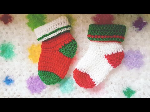 [나무사랑] 왕초보 크리스마스 산타양말  수세미뜨기 /crochet Christmas stockings