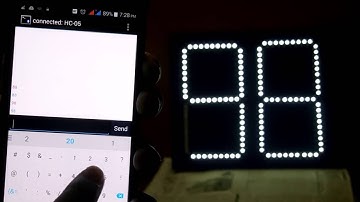 Bluetooth controlled seven segment display