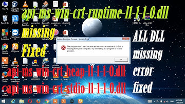 api-ms-win-crt-runtime-l1-1-0.dll missing | string | heap | stdio | math all dll missing error fixed