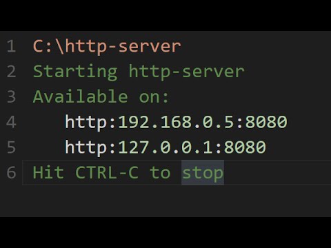 How to Set Up a Local HTTP Server (Node.js)