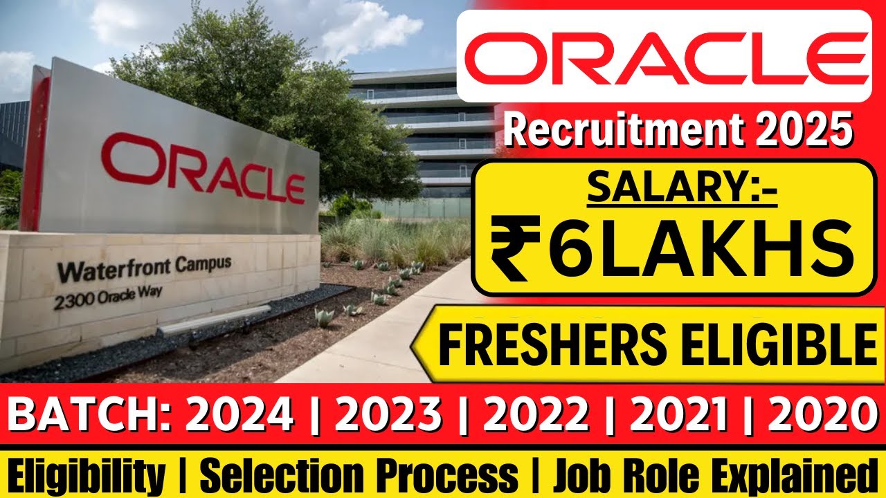 🚀 Oracle Hiring Freshers & Experienced | ₹6 LPA+ Salary | Apply Now ...