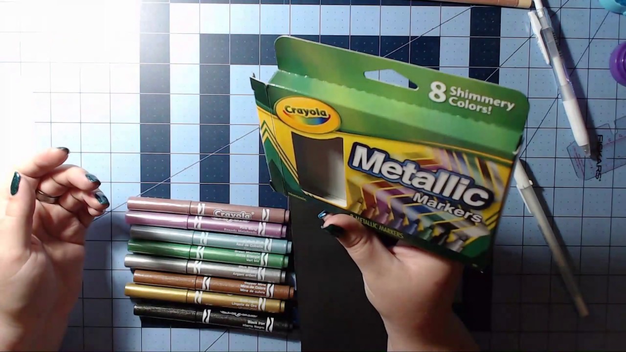 Crayola Metallic Markers vs Zebra Metallic Brush Pens