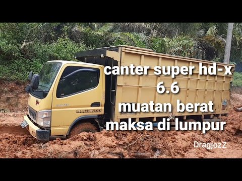  Truk  canter super hd  x 6 6 offroad muatan sawit 10ton 