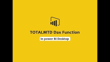 TOTALMTD function (DAX) - TOTALMTD function DAX In Power BI Desktop