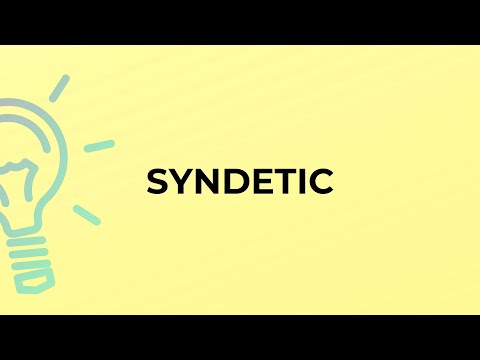 What is the meaning of the word SYNDETIC?