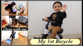 Baby First bicycle on ganesh chaturti || Clean with me kannada vlog