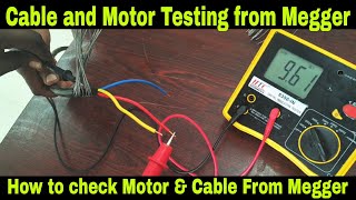 Cable Testing From Megger | How to test cable from megger | How to Test Motor From Megger