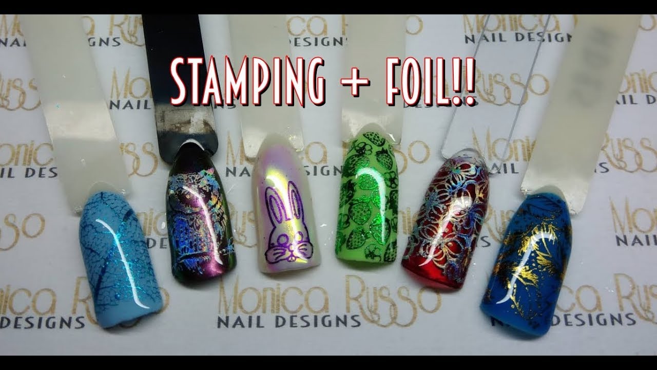 Stamping + Foil - Review Stamping Polish Foil Moyra. - YouTube