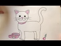 How to draw a easy cat for kids