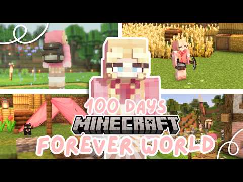 I Played 100 Days In My DREAM Minecraft Forever World in a Flower Forest🌷