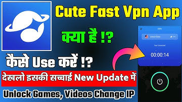 Cute Fast Vpn Super Proxy || Cute Fast Vpn Kaise Use Kare || How To Use Cute Fast Vpn || Cute Fast