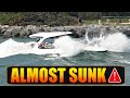 SKIPPER ALMOST SANK HIS BOAT !! BOATS MISERY AT HAULOVER INLET | BOAT ZONE