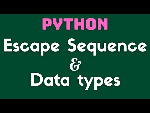 Escape Sequences in Python | Python Data types | Part-3 | Python | XII Computer Science