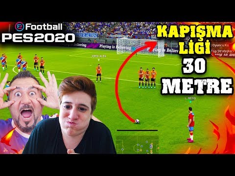 MESSİ 30 METRE EFSANE FRİKİK GOLÜ!-SUAREZ-GRIEZMANN | PES 2020 KAPIŞMA LİGİ