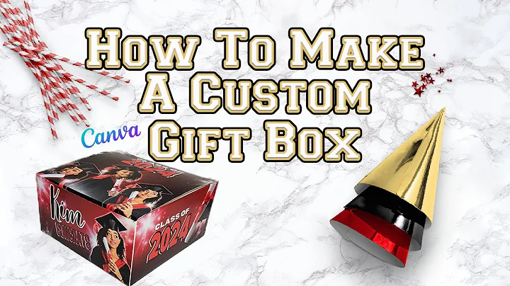 How To Make Custom Gift Box / Make Party Favor Box In Canva For Graduation
