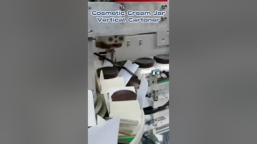 Cosmetic cream jar vertical cartoning machine #automatic #cartoningmachine #cosmetics  #cartoner