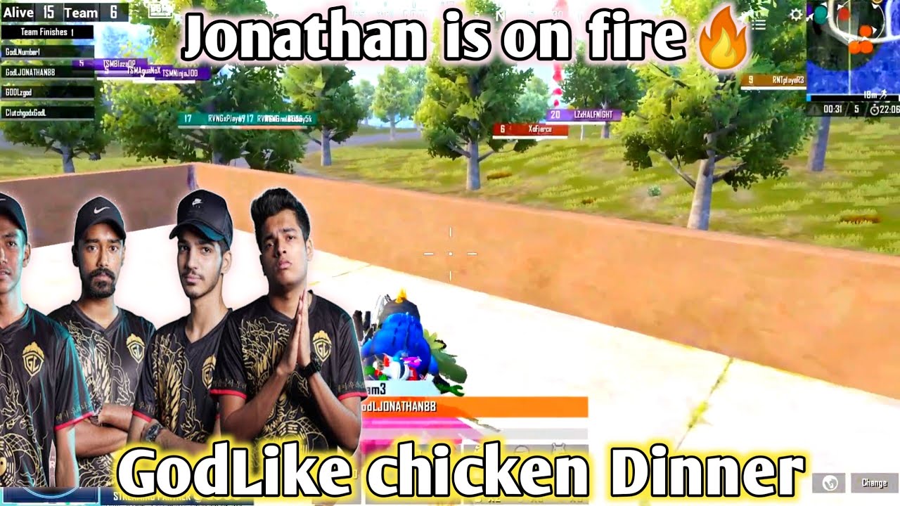 🇮🇳GodLike vs Tsm fight | GodLike chicken Dinner | Jonathan is on fire 🔥 ...