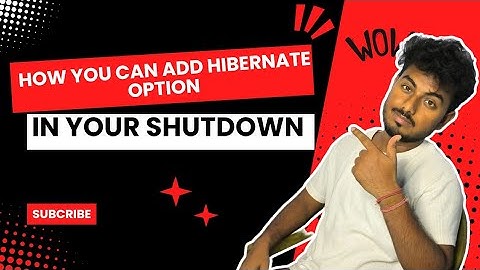 How you can add hibernate option in your shutdown | New shortcut for pc