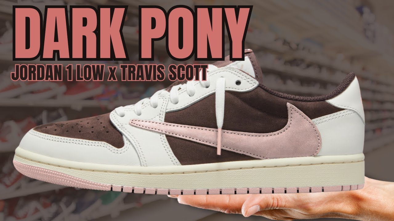 🐎Jordan 1 Low x Travis Scott Dark Pony 2nd Option On Foot and