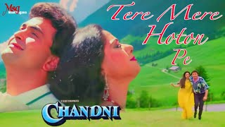 Tere Mere Hothon Pe | Chandni | Lata Mangeshkar, Babla Mehta, Rishi Kapoor, Shridevi, Vinod, Song