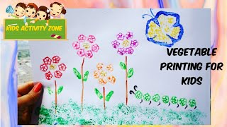 Vegetable Printing For Kidsblock Printkids Paintingstep Be Step Painting