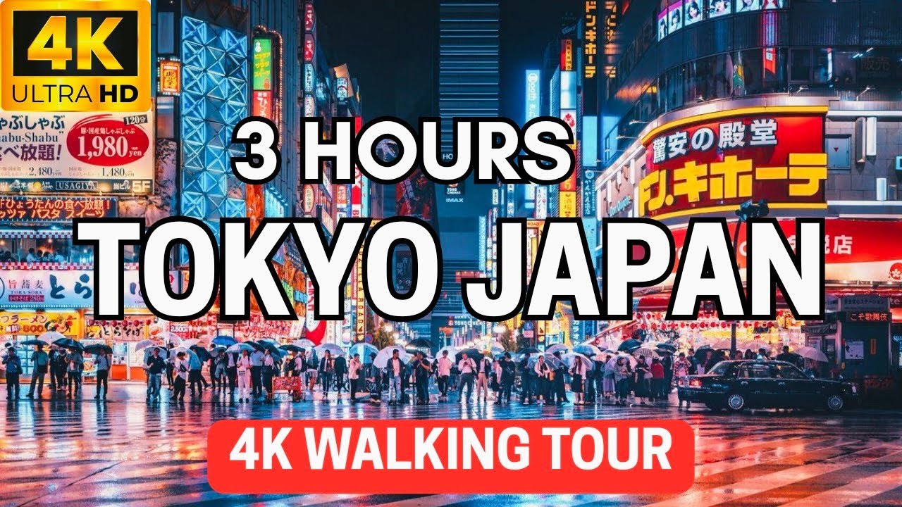 4K 3-Hour Tokyo Walk 🇯🇵 | Asakusa, Shibuya, Toyosu & Omotesando