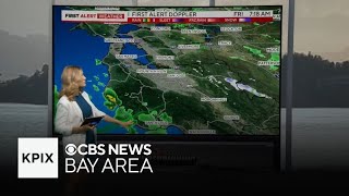 Light showers from San Jose to the East Bay with on and off showers