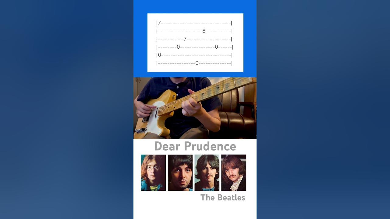 【TAB】Dear Prudence / The Beatles 【Guitar Intro】#60s#fender#shorts#classicrock#india#ギター#ビートルズ
