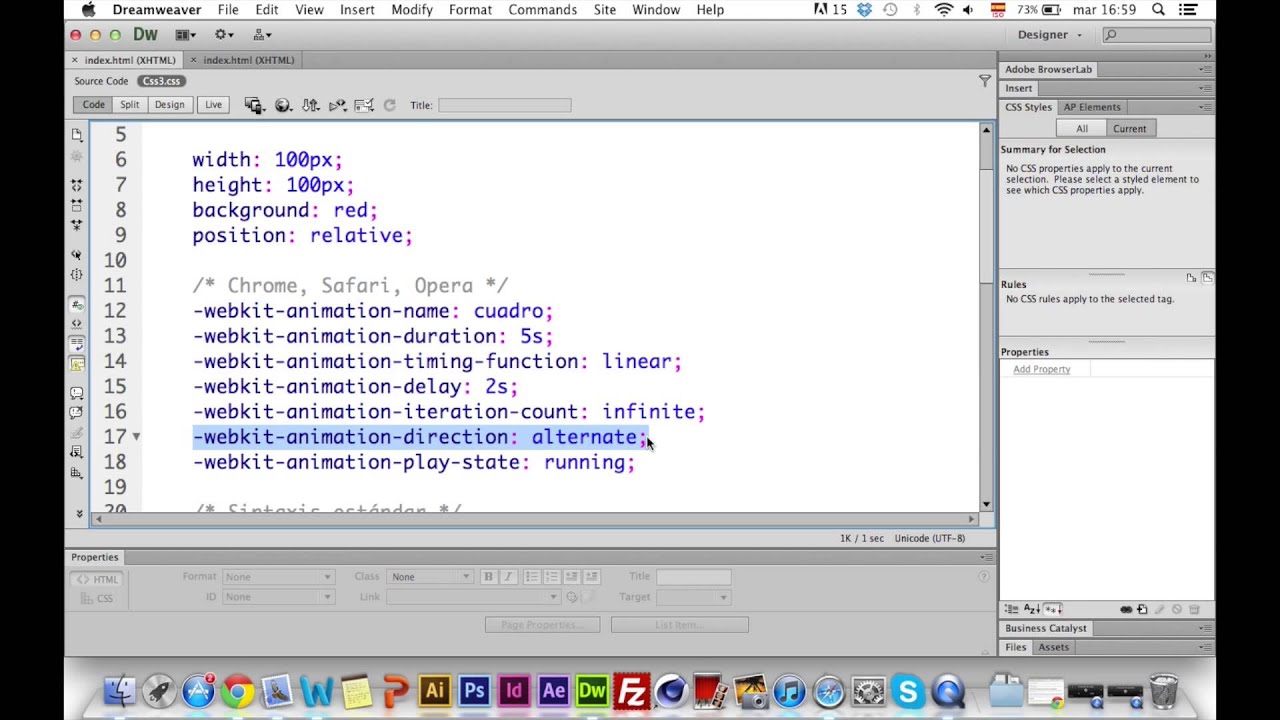 TUTORIAL ANIMACION CSS3 - YouTube