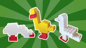 Building with blocks - Toys for children - How to build a duck