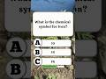 What is the chemical symbol for Iron?🤔 #quiz #trivia #shorts #quizshorts #gkquiz #usa #gk #usashorts
