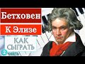 К Элизе на пианино обучение Урок №2 как играть разбор туториал легко медленно для начинающих ноты