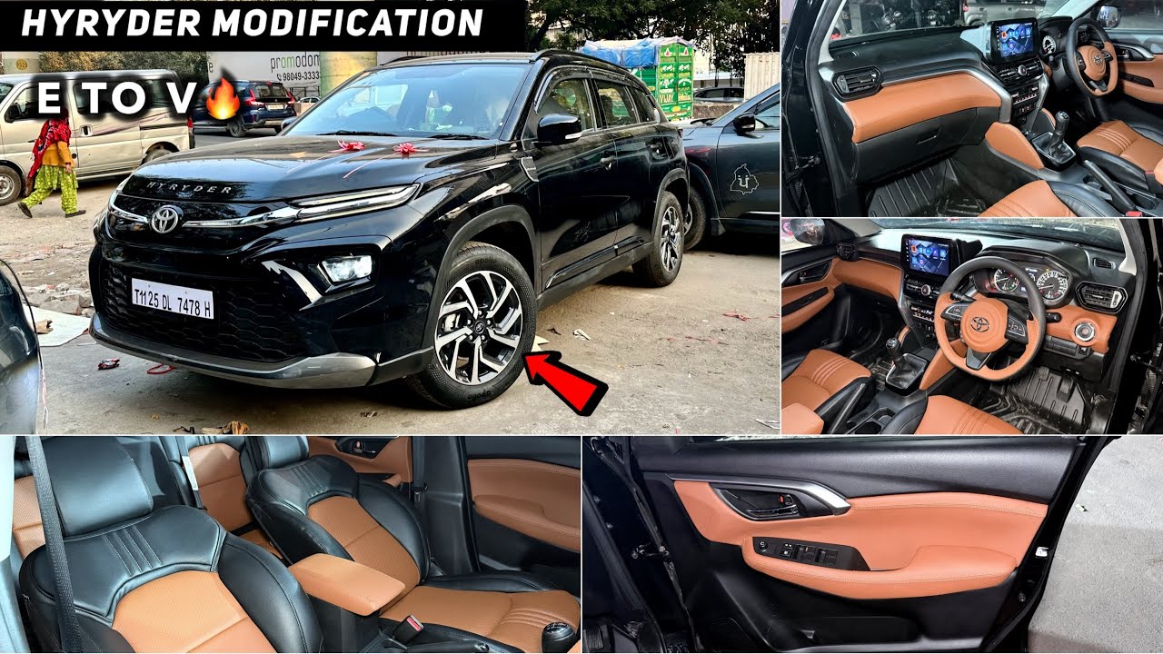 Highly Modified INTERIOR in HYRYDER BASE MODEL | Toyota Urban Cruiser Hyryder | Hyryder Base to Top✅