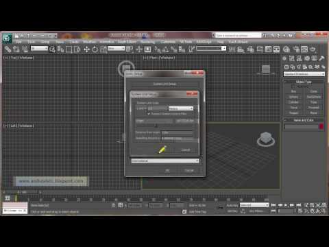 3ds max - reset - configure units - HD