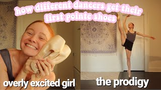when dancers get their first pointe shoes...