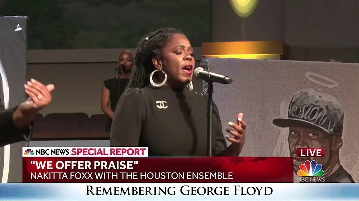Nakitta Foxx sings at George Floyd's funeral service