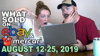 What Sold: eBay & Mercari | $561.50 Sales, 36 Items | Aug 12 - 25, 2019