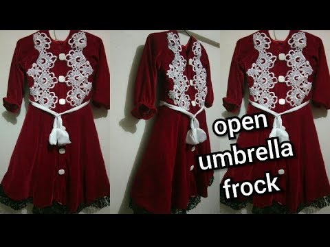 umbrella frock velvet frock open frock 