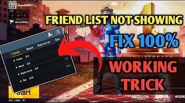 how to solve bgmi friends list not showing | bgmi friends not showing|bgmi friends not showing today