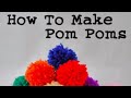 How to make fluffy pom poms using hand  craft by aarthi