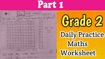 Class 2 Daily Maths Practice Worksheet 1  | Maths Worksheet for Grade 2 | Part #1