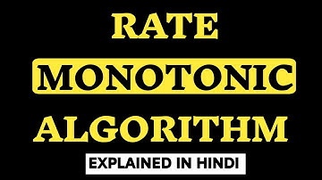 Rate Monotonic Algorithm (RMA)  REAL TIME SYSTEMS Explained with example in Hindi