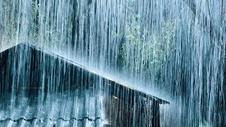 Relax \& Fall Asleep In Minutes With Huge Rain On Tin Roof \& Powerful Thunder Sounds | White Noise