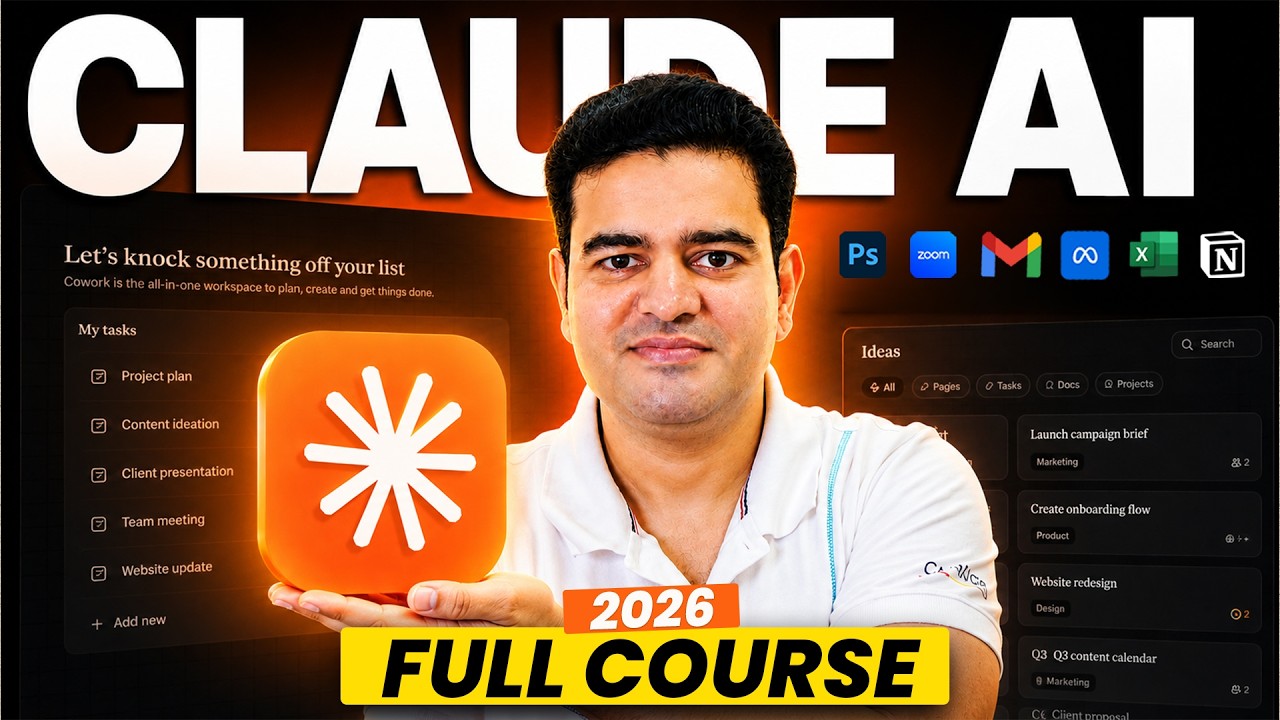 Claude AI Full Course in Hindi 2026 | How to Use Claude AI Tutorial for ...