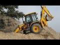 JCB DOZER AMAZING WORK IN SANDY PLACE - JCB 3DX BACKHOE LOADER LOADING GRAVEL IN TRUCK - JCB VIDEO