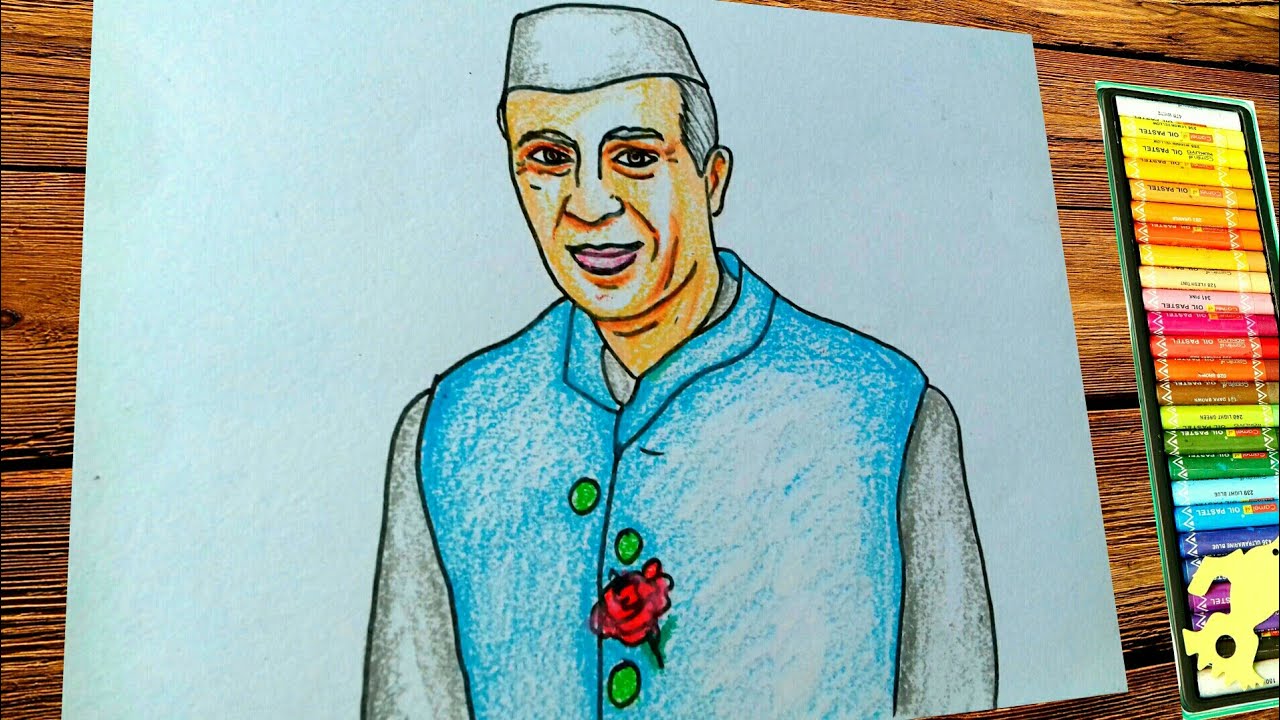 Nehru outline drawing 01 / How to draw Chacha Nehru Drawing step by step /  #artjanag - YouTube